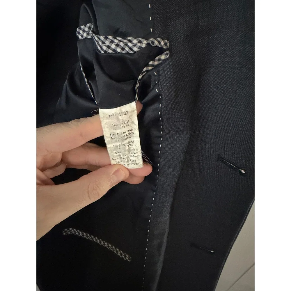 Tommy Hilfiger Blazer Mens 38R Wool Blend Two‎ Button Charcoal Grey Sport Coat